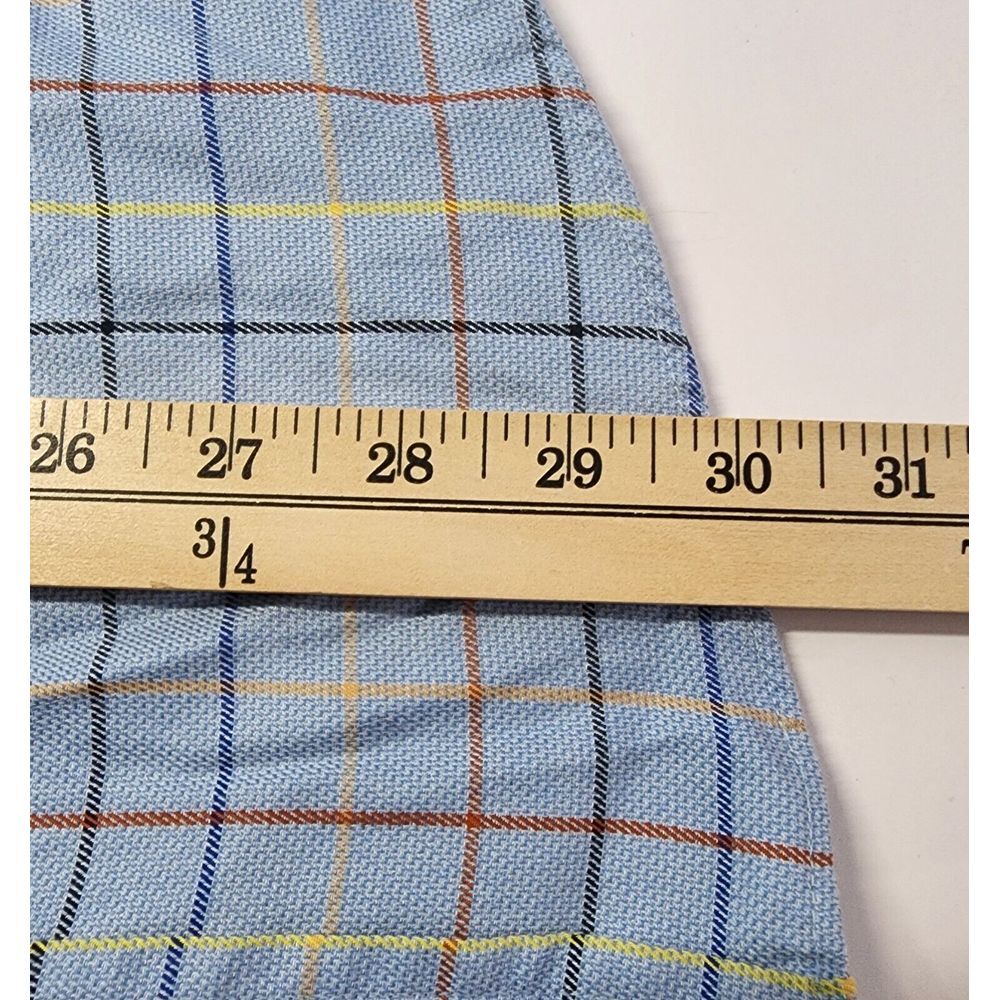 Gitman Bros Mens Size M Blue Plaid Long Sleeve Button Down Shirt - Picture 12 of 12